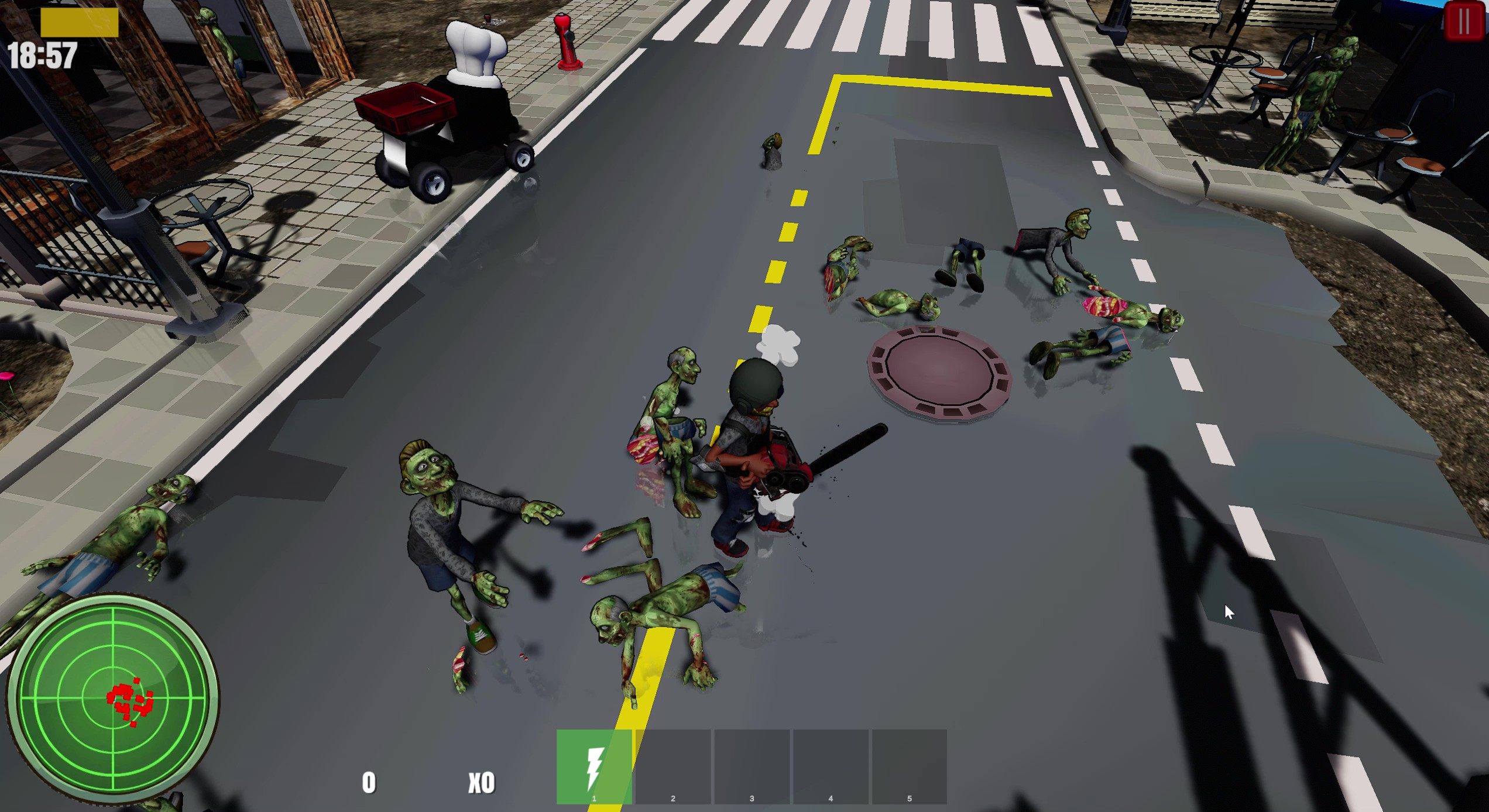 Weapon and vehicle select screen